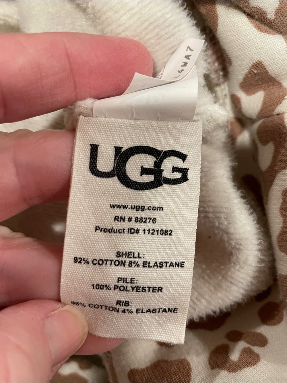 UGG Women's Leopard Print Hoodie in Pink and Cream - Picture 5 of 5